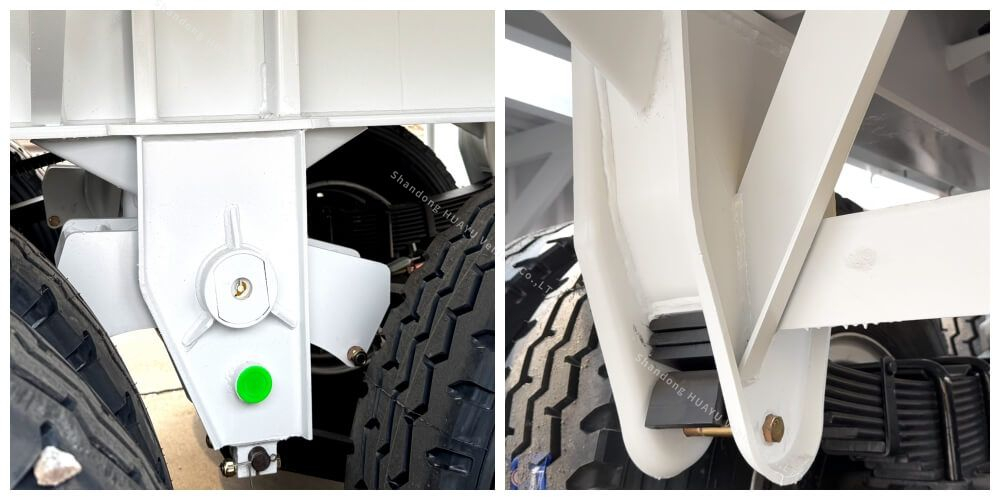 Suspension à semi-remorque plate